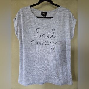 Anthropologie W5 | Blue Women's Top - Sail Away Design, Size M